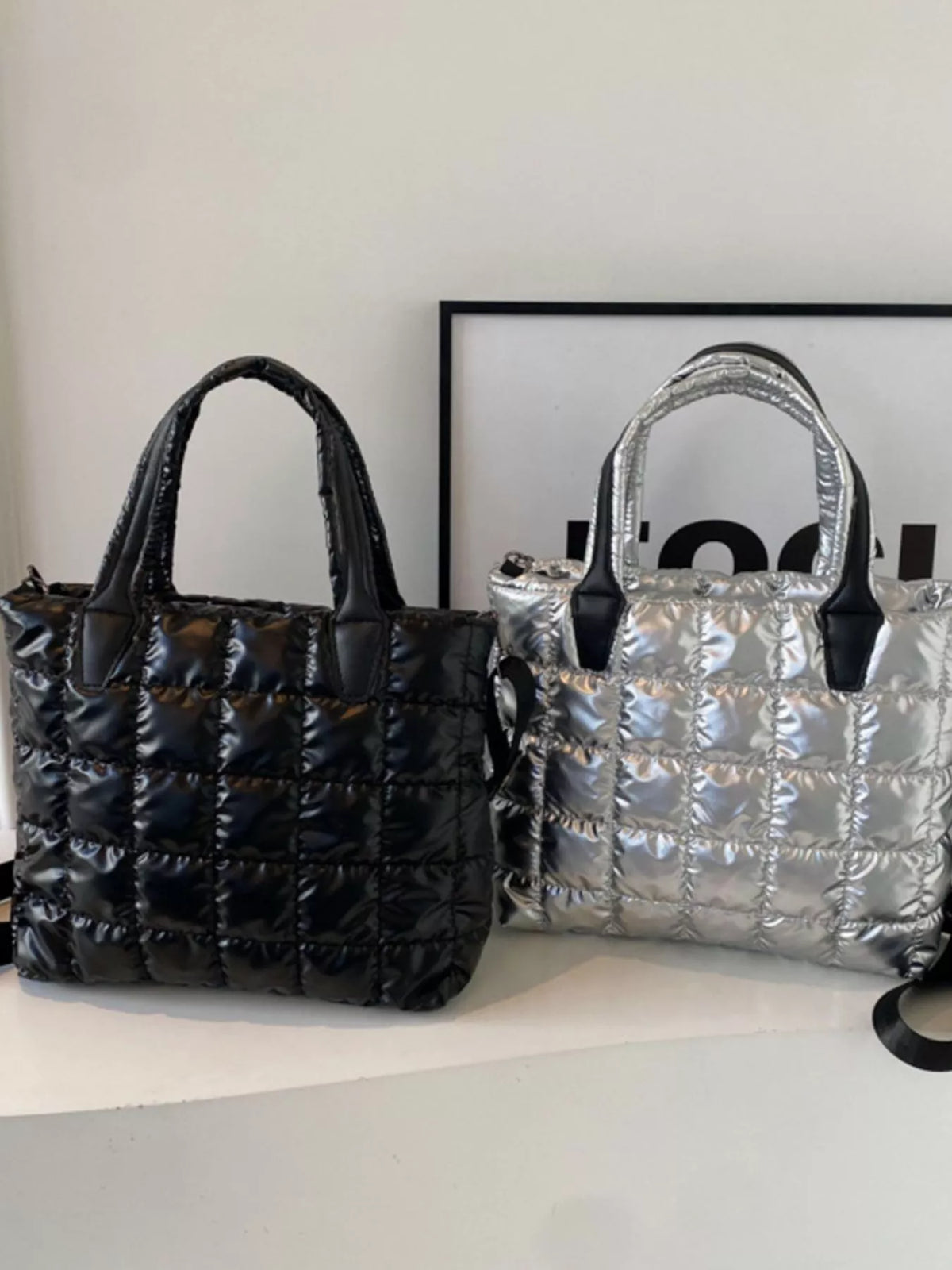 Bubble Textured Tote Crossbody Bag - URBANPICK FASHION