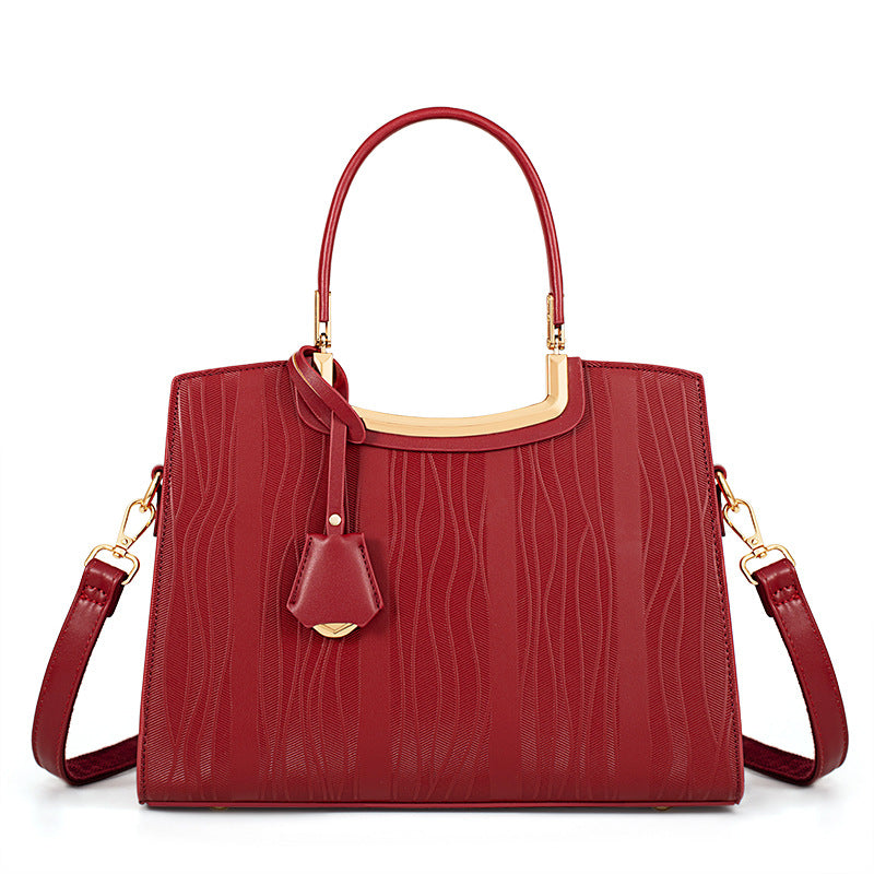 Leather Top Handle Handbag - URBANPICK FASHION