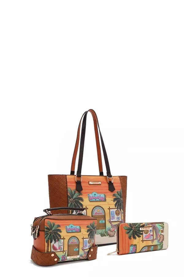 Nicole Lee USA Sun and Sand 3 Piece Bag Set - URBANPICK FASHION