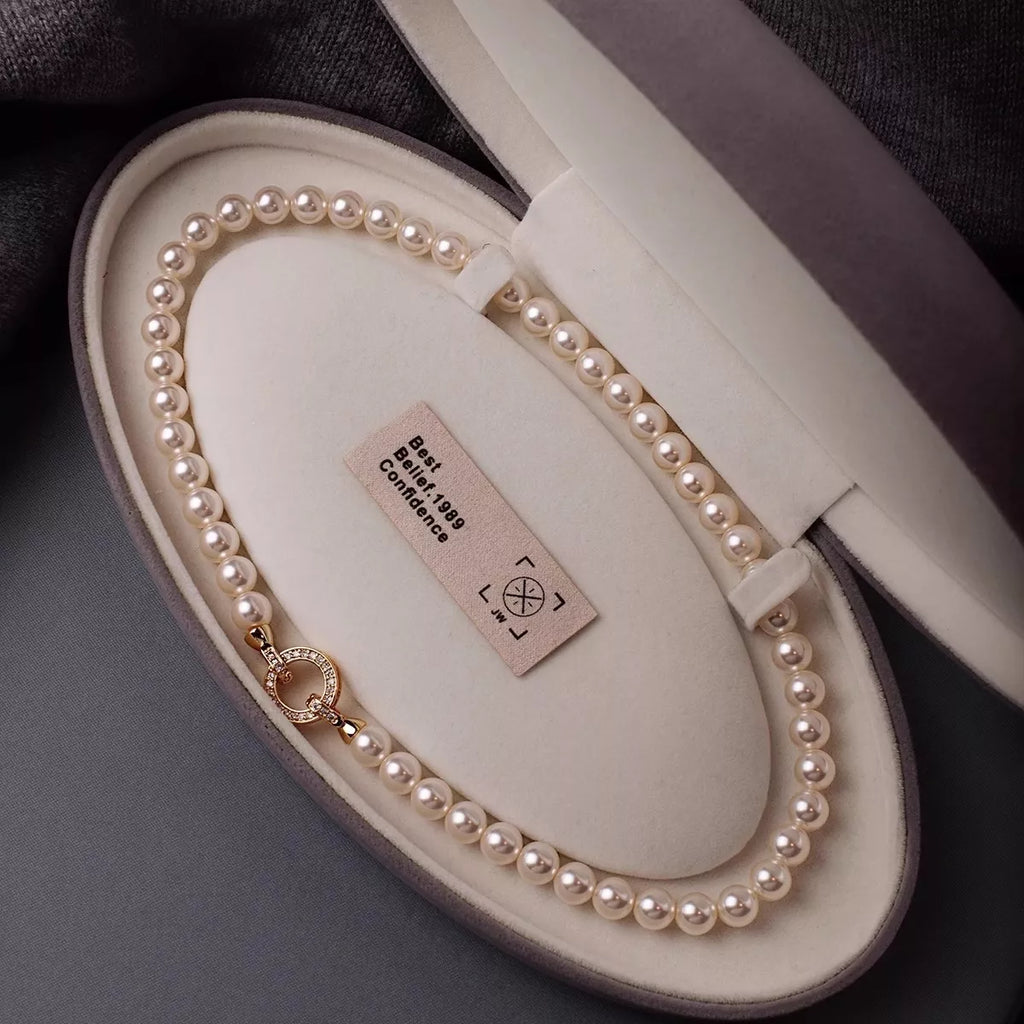 Pearl Necklace with Interlocking Clasp - URBANPICK FASHION
