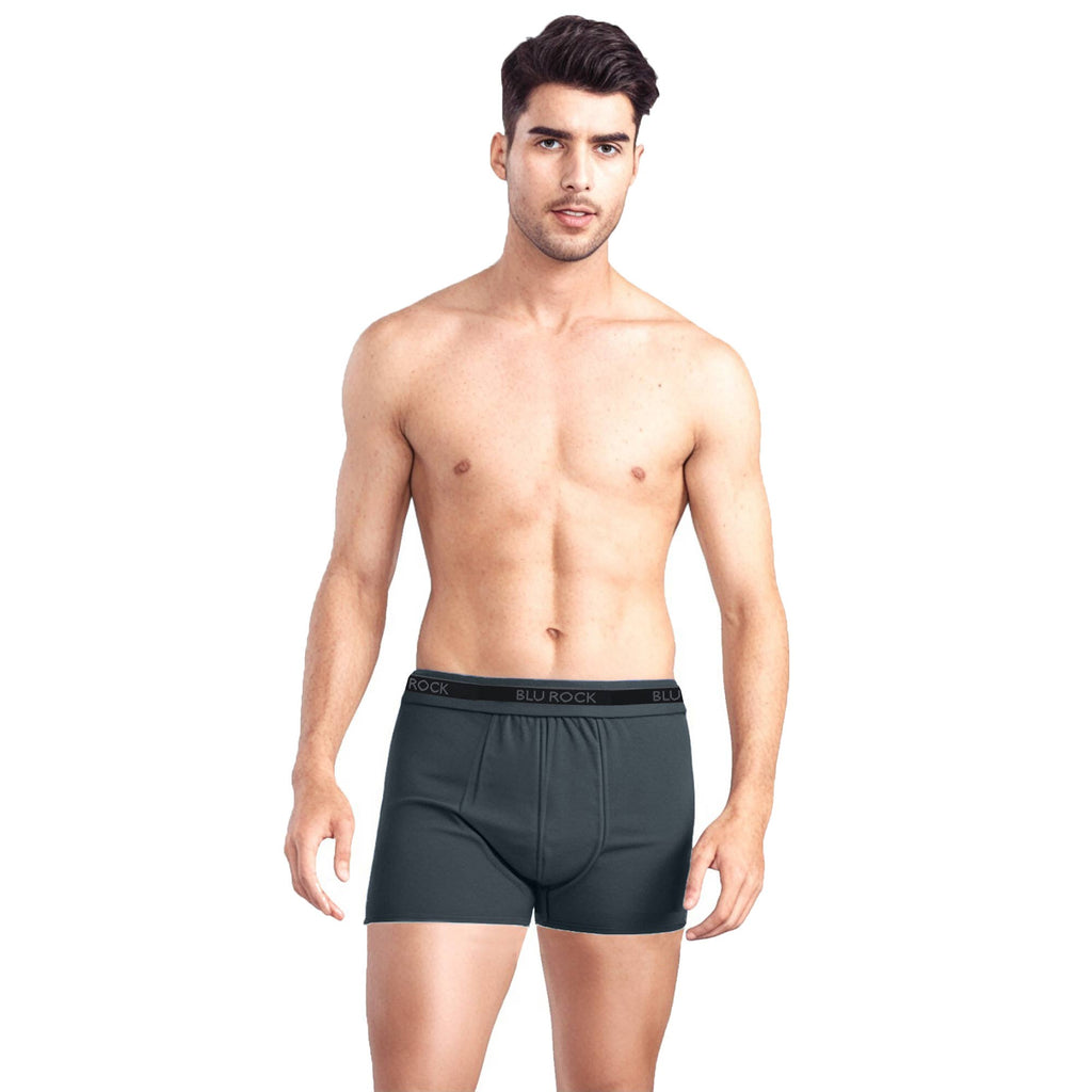 Blu Rock  Men's Stretch Cotton Boxer Briefs (3 Pack): White / SMALL-3PCS