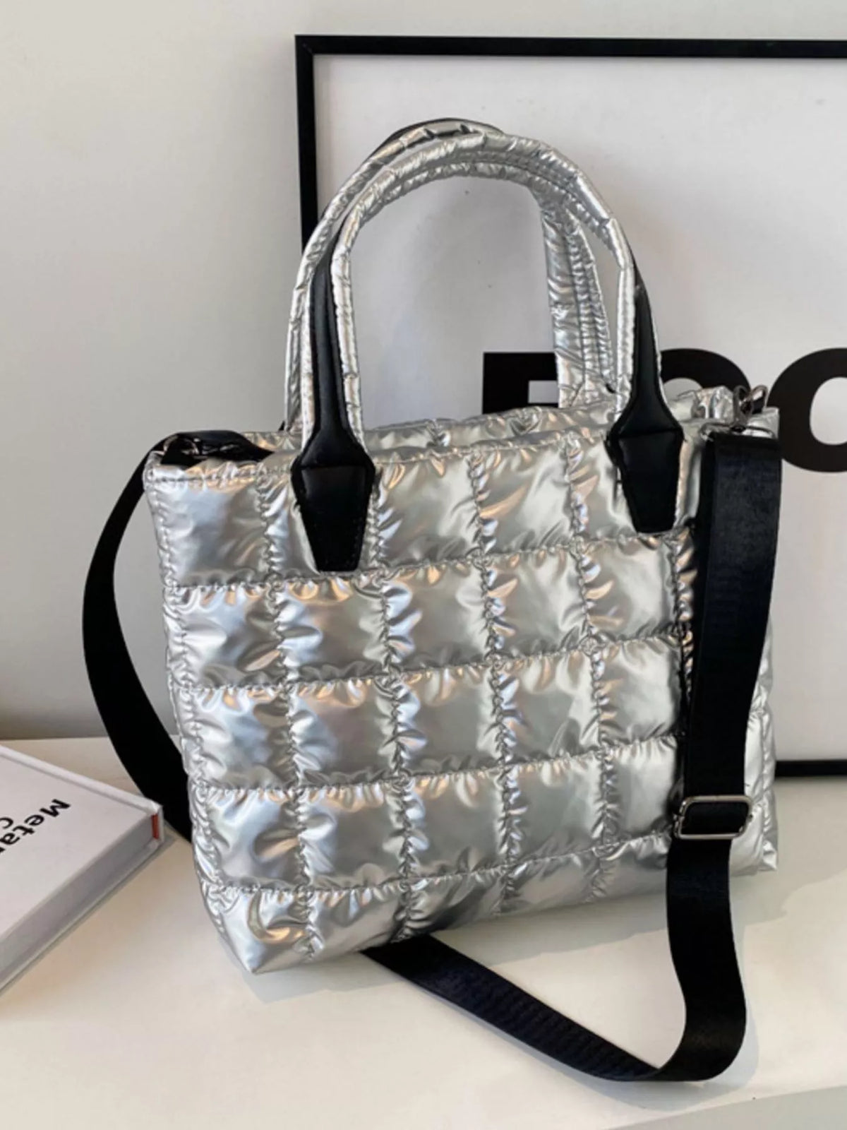 Bubble Textured Tote Crossbody Bag - URBANPICK FASHION