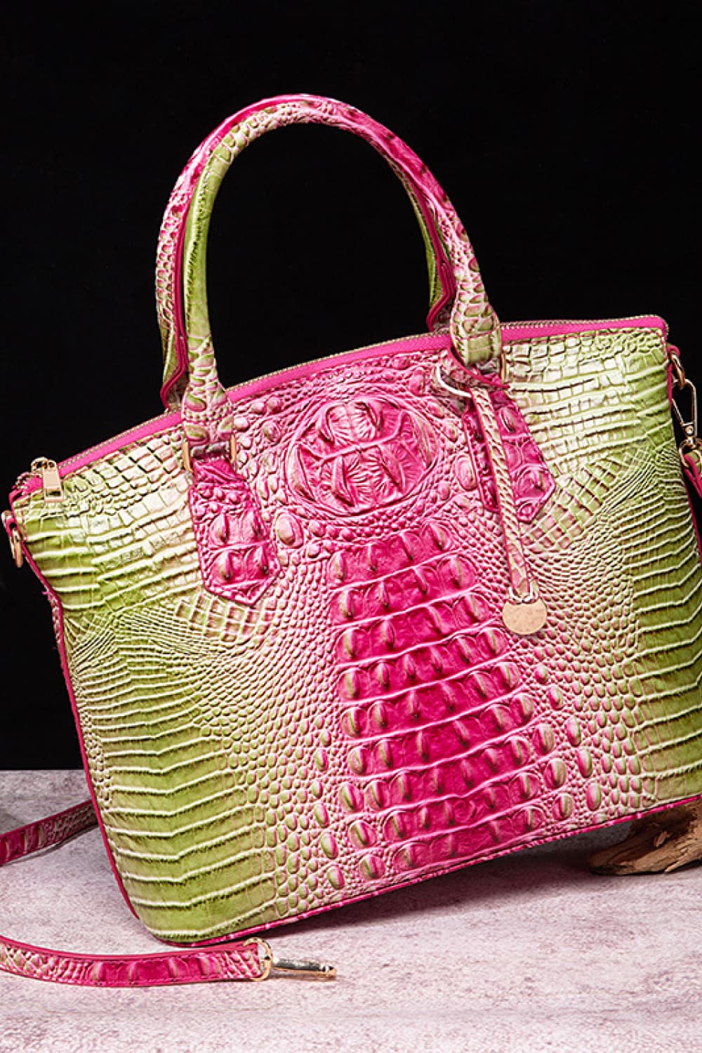 Gradient PU Leather Handbag - URBANPICK FASHION