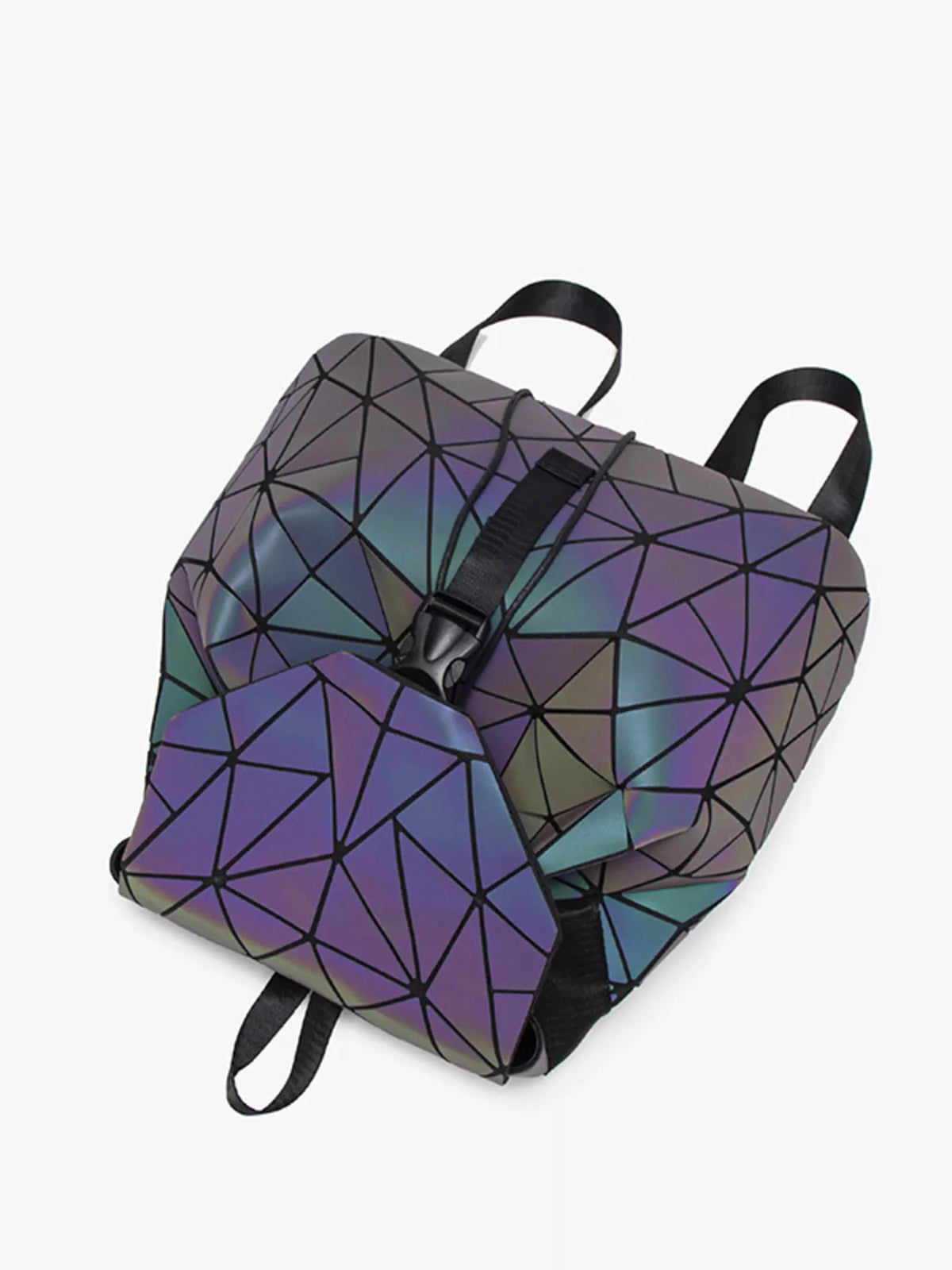 Geometric Buckle Backpack Bag - URBANPICK FASHION