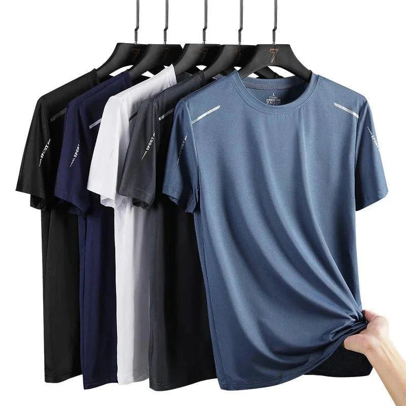 CHRLCK Men's Quick Dry Running T Shirt Size M Breathable Outdoor Sports Tee Hiking Fishing Summer Essentials - URBANPICK FASHION