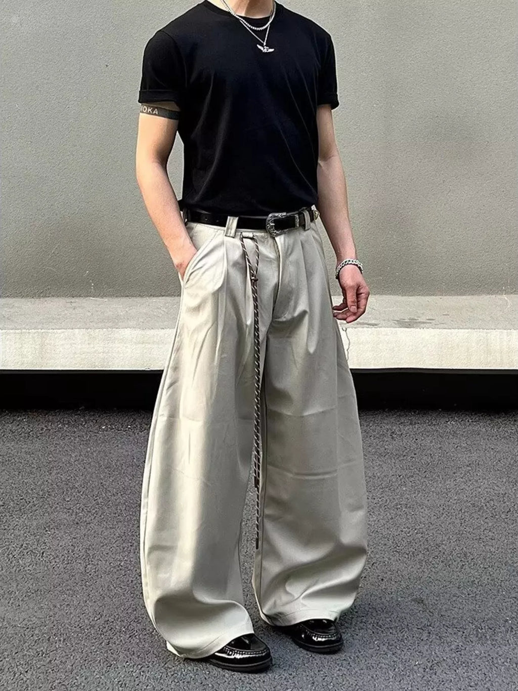Men's Wide Leg Pants - URBANPICK FASHION
