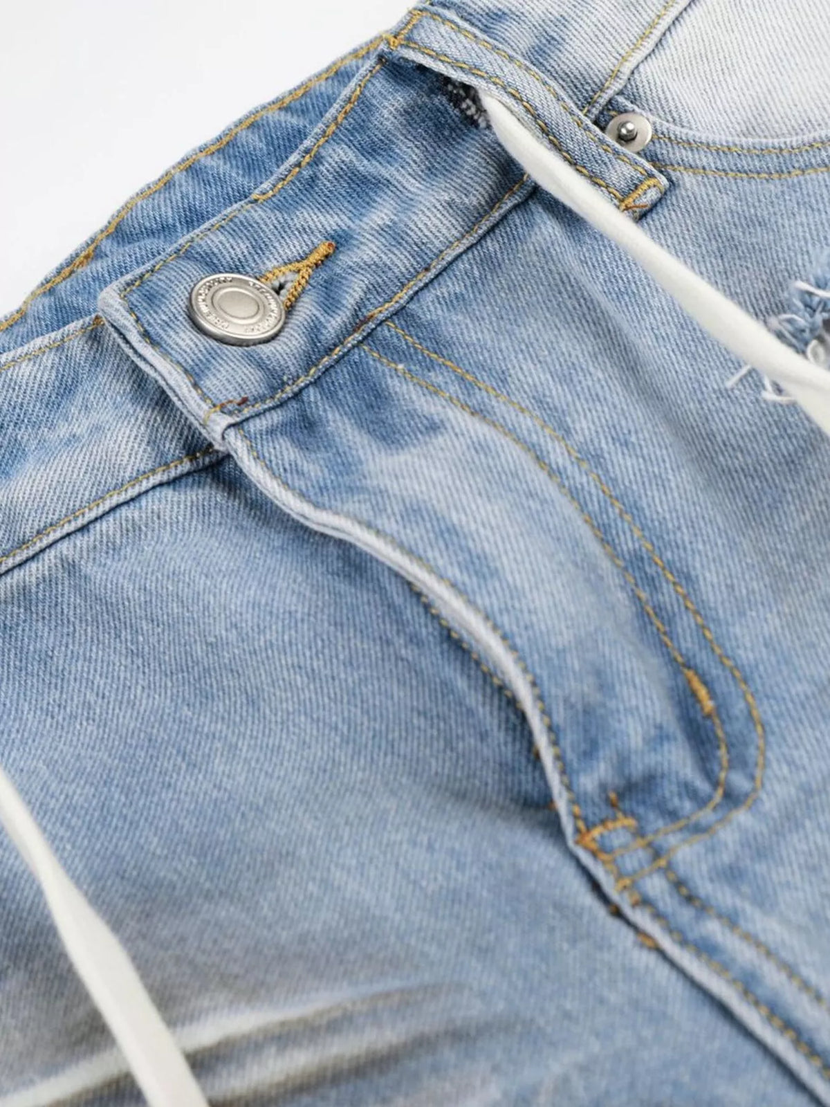 Men's Full Size Distressed Wide-Leg Capri Jeans Plus Size - URBANPICK FASHION