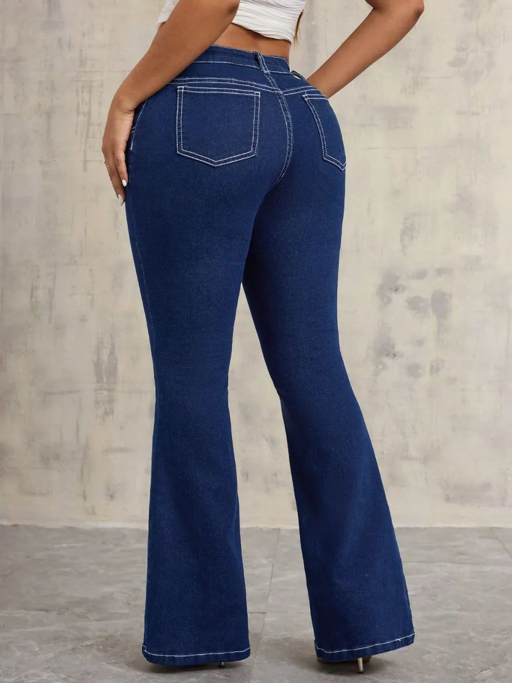 Flare Jeans with Pockets - URBANPICK FASHION