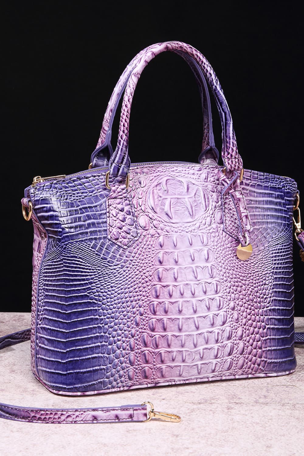Gradient PU Leather Handbag - URBANPICK FASHION