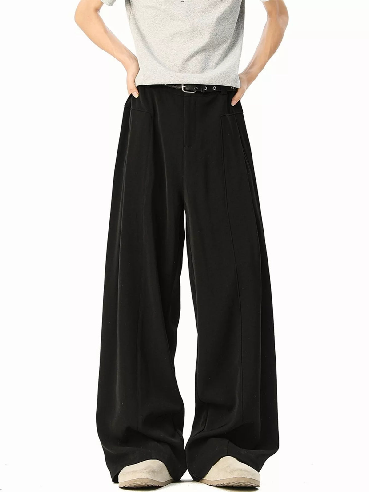 Men's Plus Size Wide-Leg Pants - URBANPICK FASHION