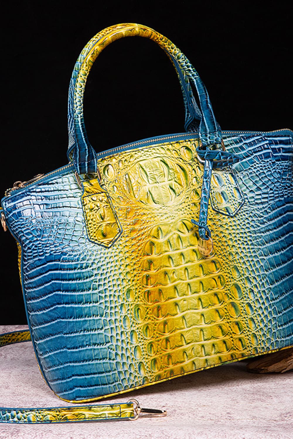 Gradient PU Leather Handbag - URBANPICK FASHION