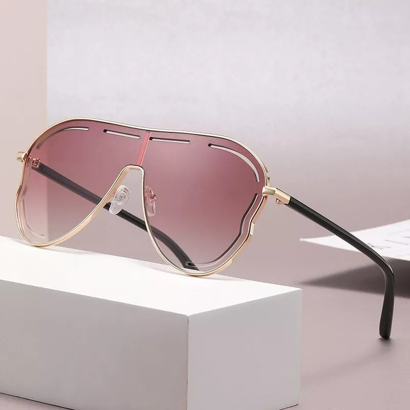 Oversized Aviator Gradient Sunglasses - URBANPICK FASHION