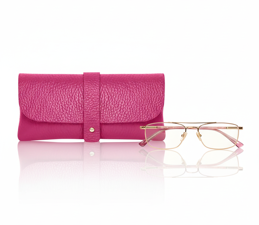 Italian Genuine Leather Glasses Pouch - Handmade in Italy