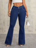 Flare Jeans with Pockets - URBANPICK FASHION