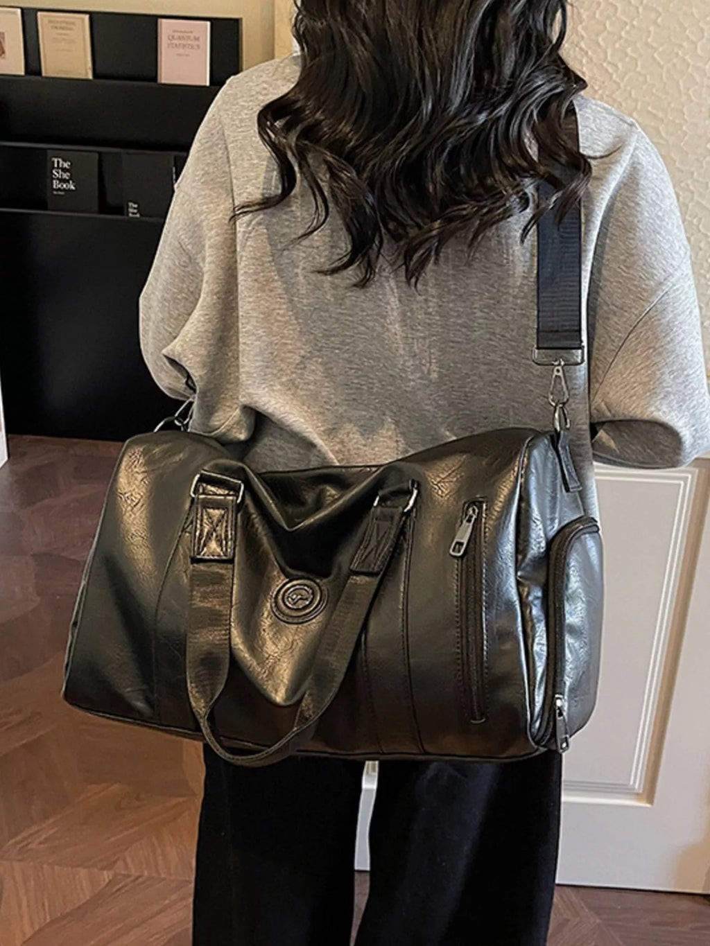 PU Leather Duffel Bag - URBANPICK FASHION