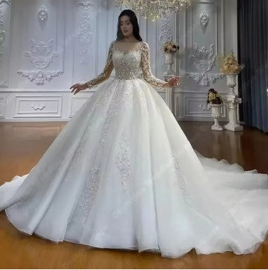 Regal Sparkle Ball Gown Bridal Dress EDW232 - URBANPICK FASHION