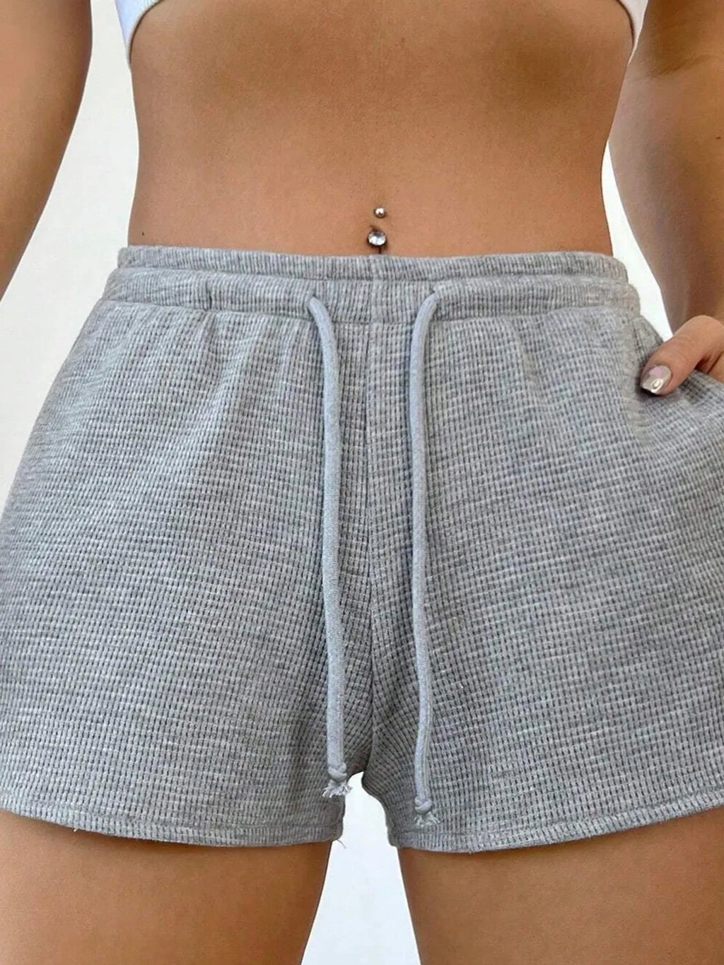 Drawstring Shorts with Pockets - URBANPICK FASHION