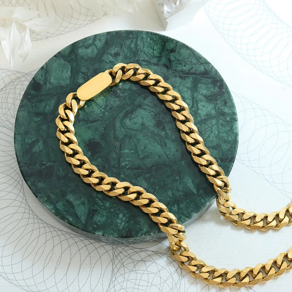 18K Gold-Plated Chain Necklace - URBANPICK FASHION