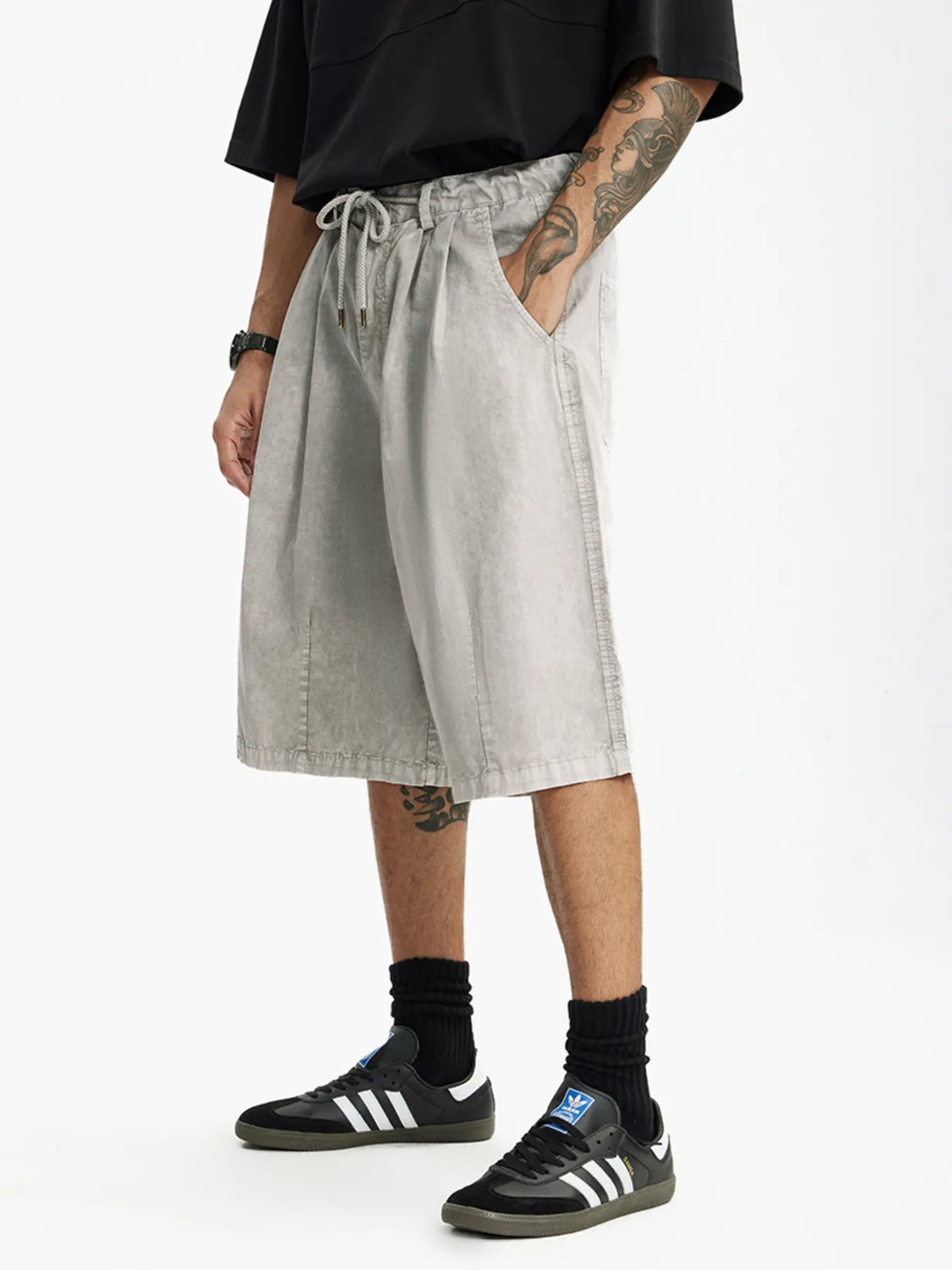 Men's Wide-Leg Shorts - URBANPICK FASHION