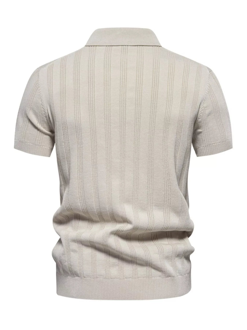 Men's Short Sleeve Knit Polo - URBANPICK FASHION