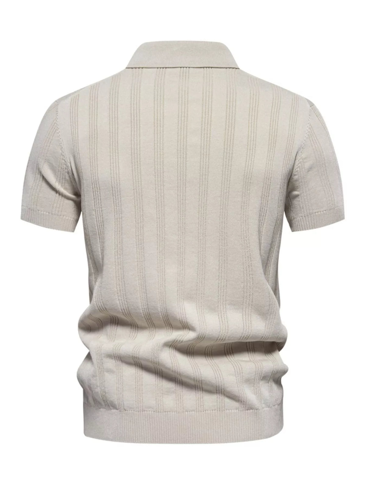 Men's Short Sleeve Knit Polo - URBANPICK FASHION