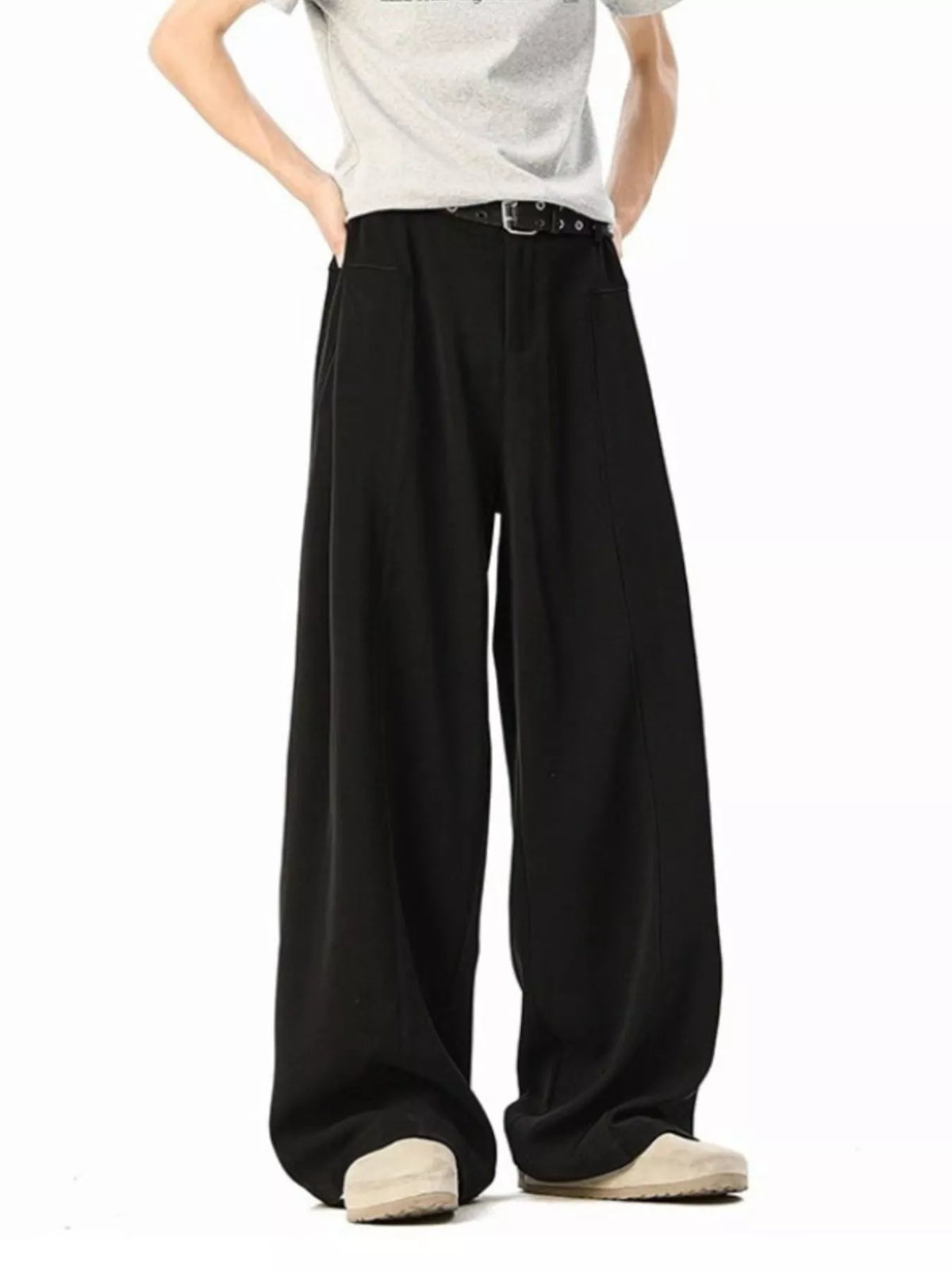 Men's Plus Size Wide-Leg Pants - URBANPICK FASHION