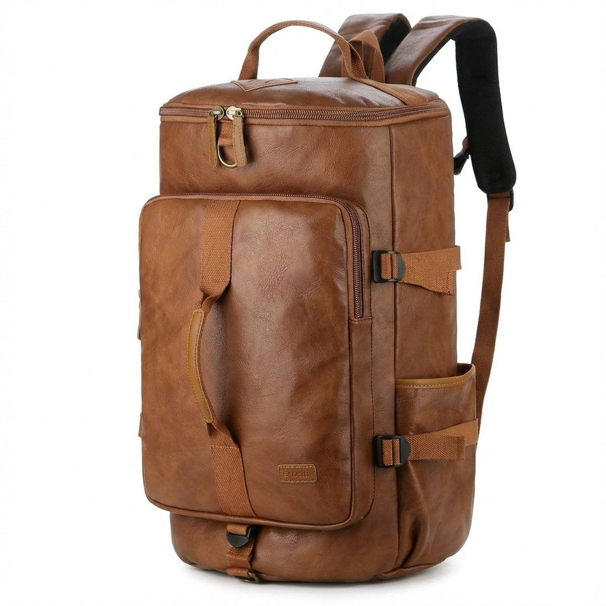 Men's Vegan Leather Duffel Bag – Convertible 40L Travel - URBANPICK FASHION