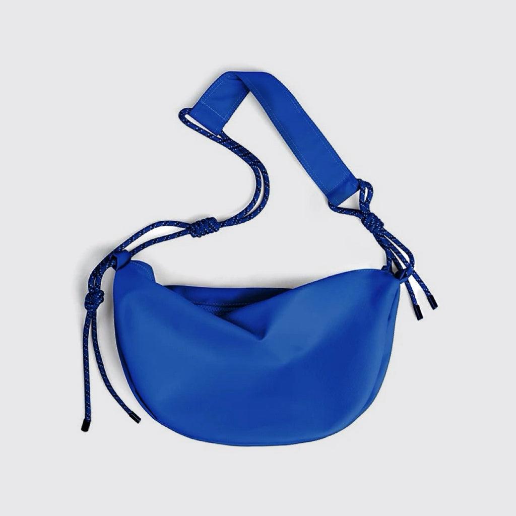 Casually Knotted Nylon Crescent Sling Bag - URBANPICK FASHION