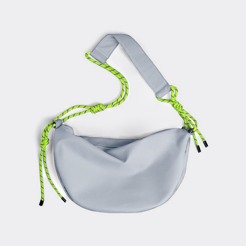 Casually Knotted Nylon Crescent Sling Bag - URBANPICK FASHION