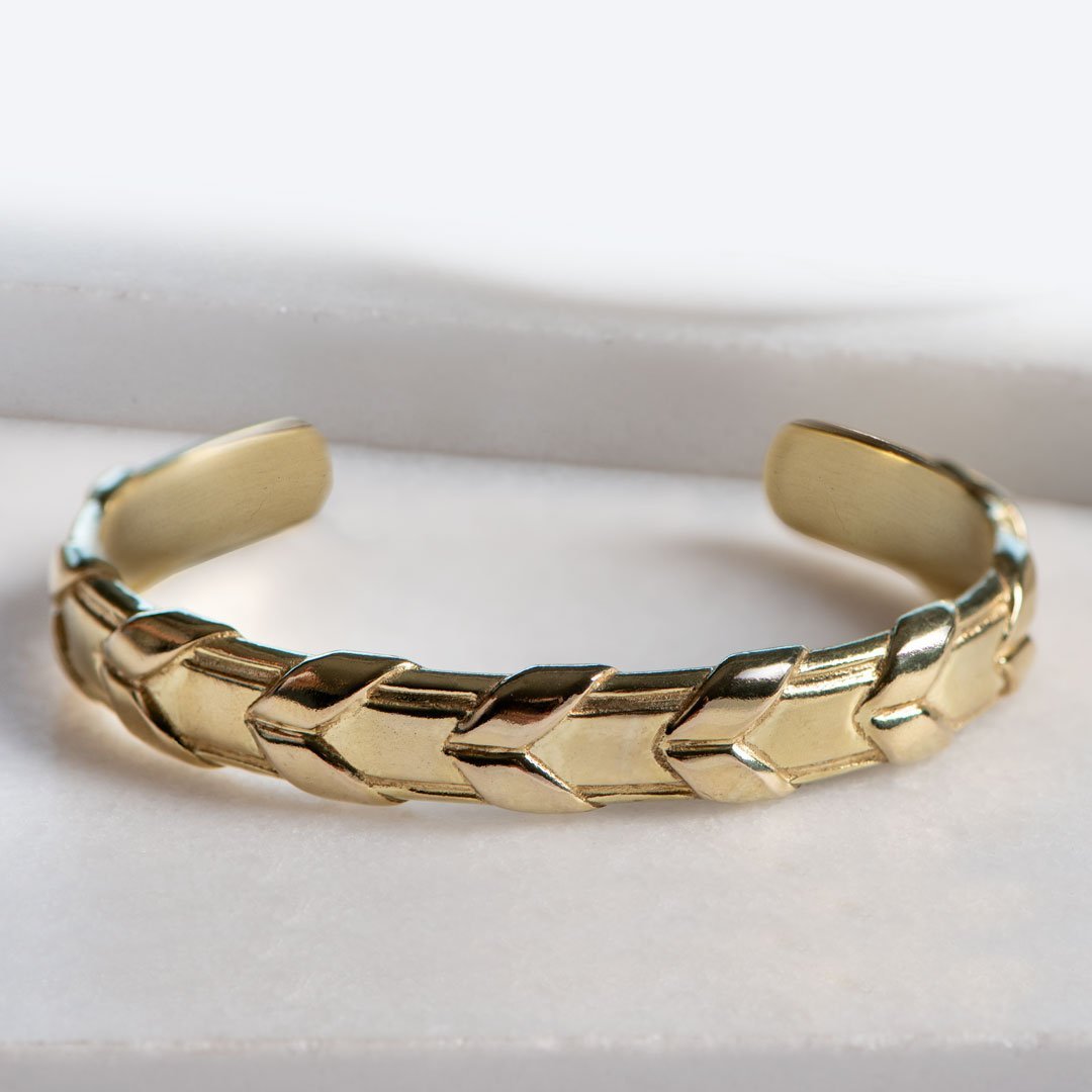 Lexington - Equestrian Laced Rein Wrist Cuff in Gold or Silver - URBANPICK FASHION
