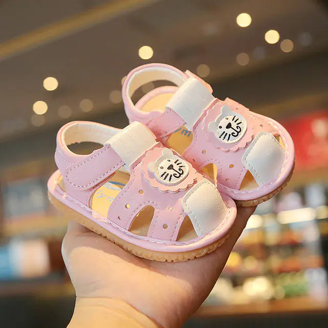 Genuine Leather Baby Girls Summer Beach Sandals - URBANPICK FASHION
