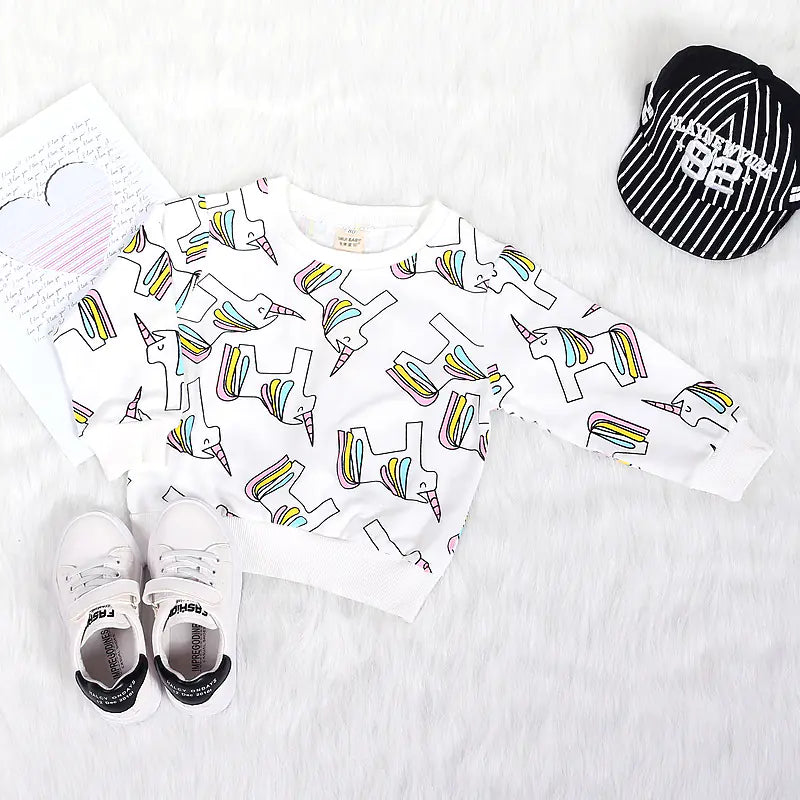 Cartoon Unicorn Hoodie for Boys - Long Sleeve Top - URBANPICK FASHION