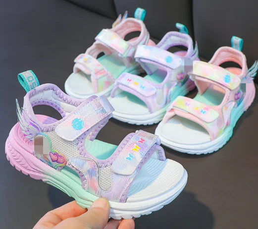 Summer New Girls' Sandals with Cartoon Wings - URBANPICK FASHION