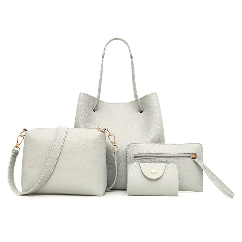 Fashionable 4-Piece Bucket Tote Bag Set (New Arrival) - URBANPICK FASHION
