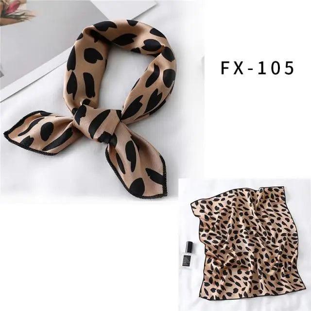 Versatile Square Silk Scarf For Women Fashionable Printed Small Neck Scarfs Office Lady Hair Band Foulard Hand For Female Bandana Shawl - URBANPICK FASHION