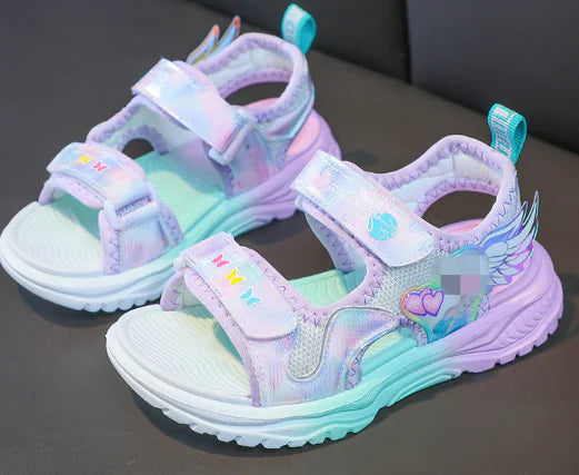 Summer New Girls' Sandals with Cartoon Wings - URBANPICK FASHION