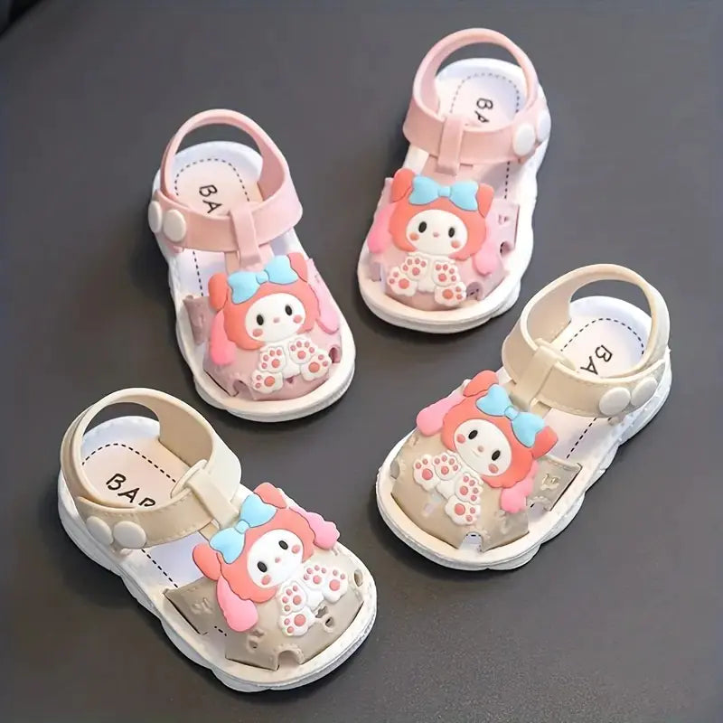 Cute Cartoon Girls' Non-Slip Princess Beach Sandals - URBANPICK FASHION